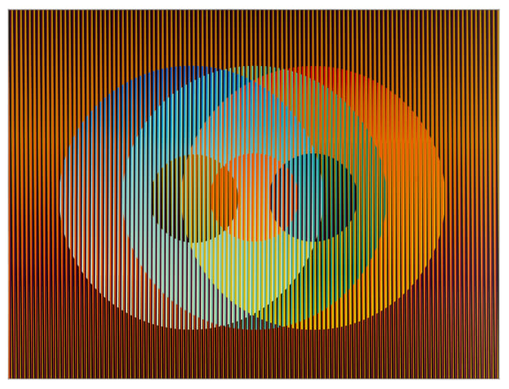 Carlos Cruz-Diez, I Color Aditivo Panam Círculos 9 , 2010