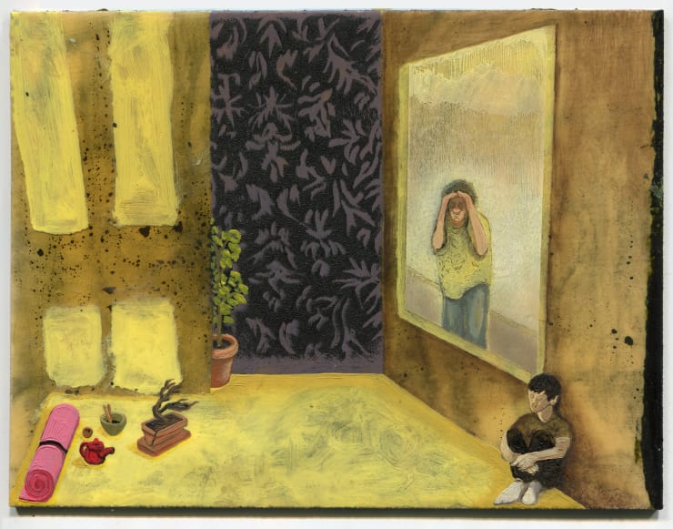 Jack Dunnett Under The Success Of Great Weight 2025 Huile Et Vernis Sur Panneau 20 X 15 Cm