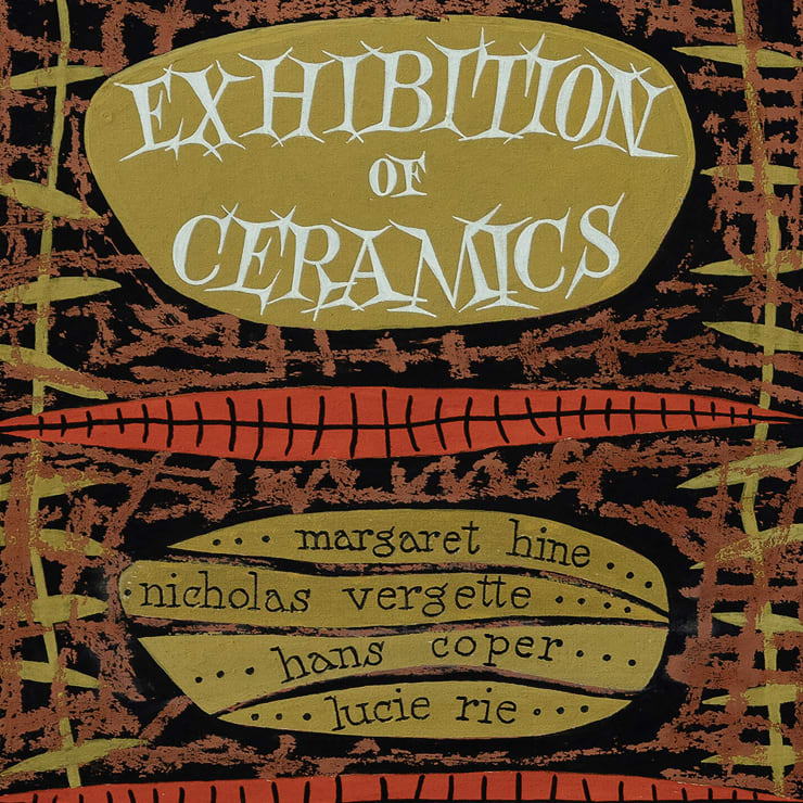 Margaret Hine / Nicholas Vergette - Primavera 'Exhibition of Ceramics' Poster, 1960's