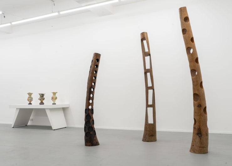 Installation view: Ancestral Material, Freya Bramble-Carter & Jean Servais Somian, online exhibition 50 GOLBORNE, 2025. Photo: Noah Da Costa