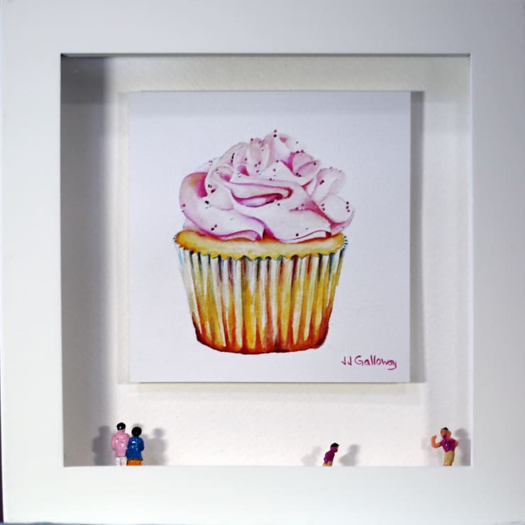 JJ Galloway/The Arty Pigeon Lady, Strawberry Cupcake Diorama