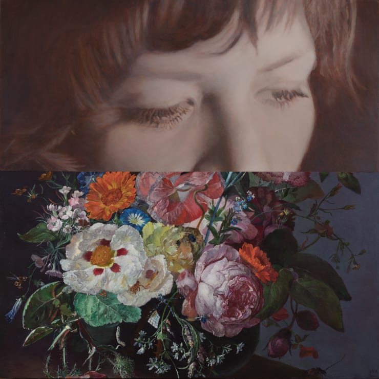 Morwenna Morrison, Vanitas I, 2022, oil on canvas, 90 x 90 cm