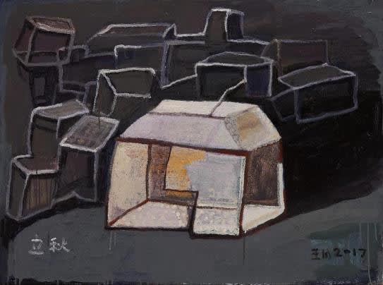 王川,宋莊2017第十四號,布面丙烯, 90 × 120 cm, 2017 Wang Chuan, SongZhuang 2017 No.14, Acrylic on canvas, 90 × 120 cm, 2017