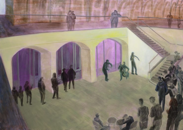 张银亮,考文特花园XXII,布面油画,150 × 210 cm,2024 Anna NganLeong Cheung, Covent Garden XXII, Oil on linen, 150 × 210 cm, 2024
