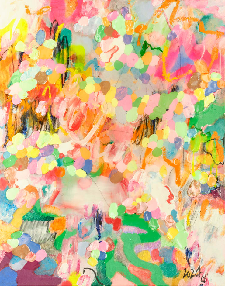 杨述，无题2024 Y3，布面丙烯，树脂，彩色泥，75 × 60 cm，2024 Yang Shu, Untitled 2024 Y3, Acrylic, resin, colored clay on canvas , 75 × 60 cm, 2024