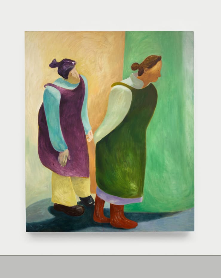 翟倞，两个故事，布面油画，250 × 210 cm，2025 Zhai Liang, Two stories, Oil on canvas, 250 × 210 cm, 2025