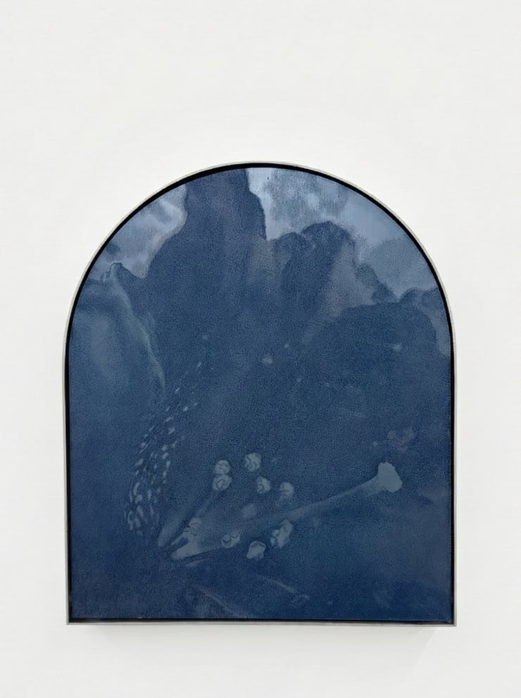 陈萧伊，To Blossom Blue-19，蚀刻锌版和油墨，36 × 30 cm，2025，独版 Chen Xiaoyi, To Blossom Blue-19, Etched zinc plate with oil ink, 36 × 30 cm, 2025, Unique
