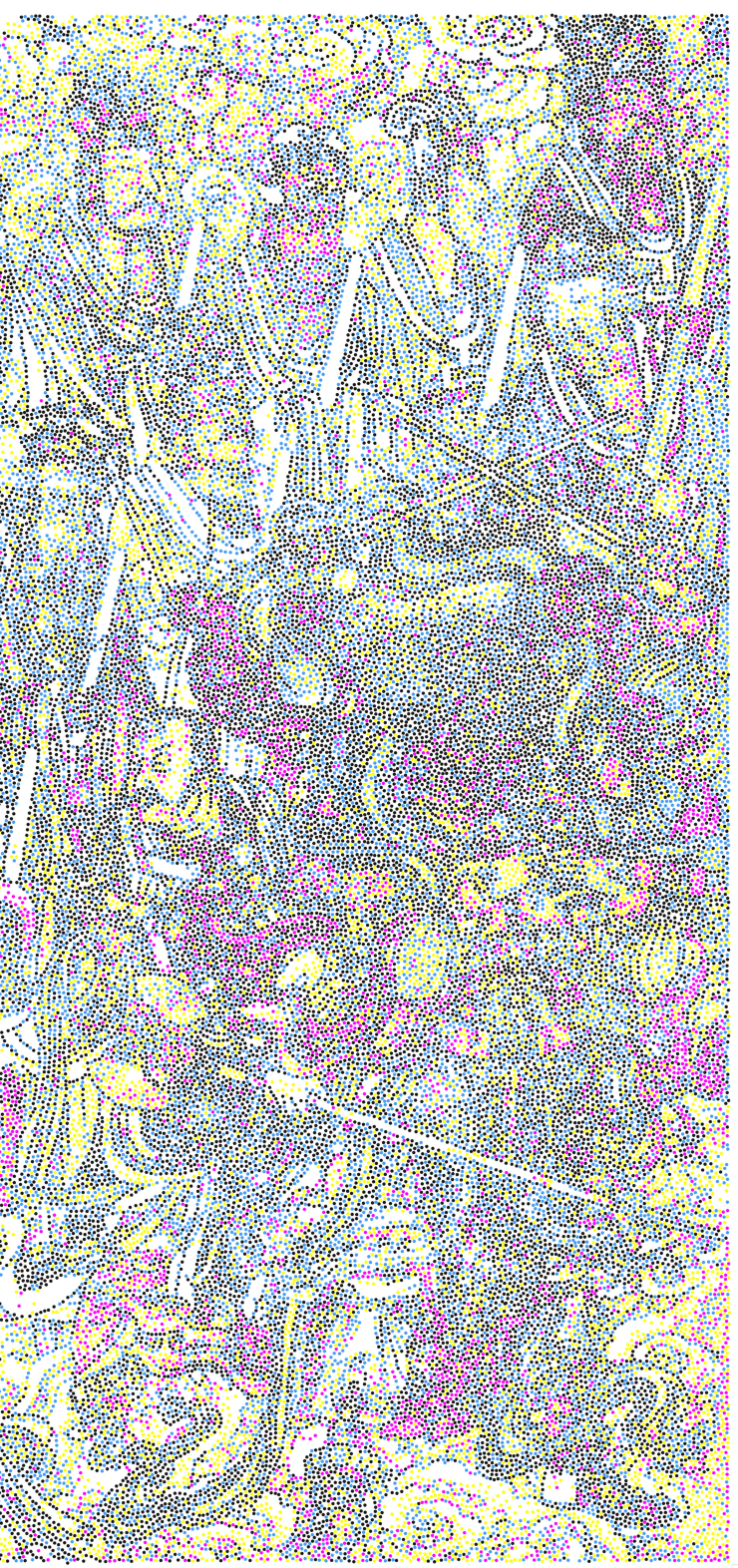Cmyk 1 Acrylics On Canvas 380X1330Cm 380X190Cmx7 2010