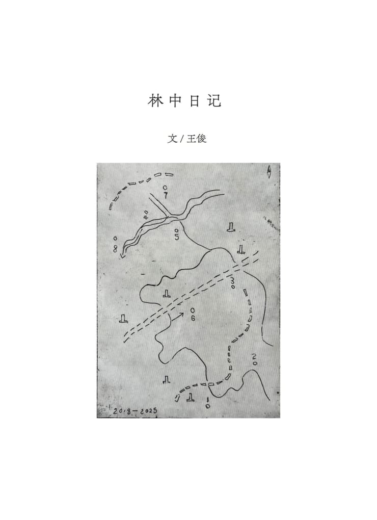Book cover of Wang Jun's solo exhibition "Off the Beaten Track" in 2025 designed by A Thousand Plateaus Art Space
