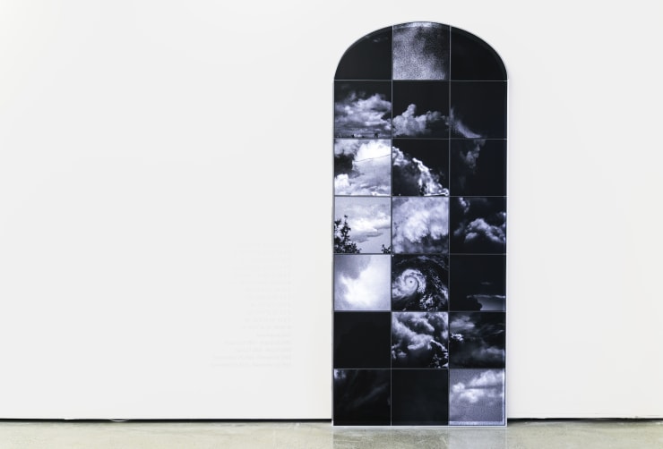 Simulacres 1: clouds dictionary, 280 × 180 × 10 cm, UV print on arched lightbox, unique edition, 2021
