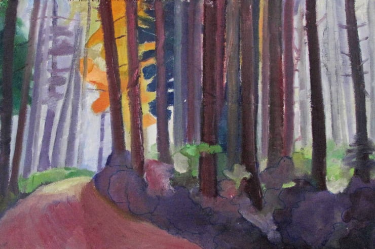 beatriXbraun, Nebellicht zieht durch den Wald, 2017