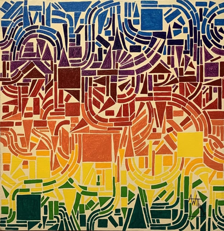 Alma Woodsey Thomas, Untitled (Composition in Rainbow Colors), ca. 1976