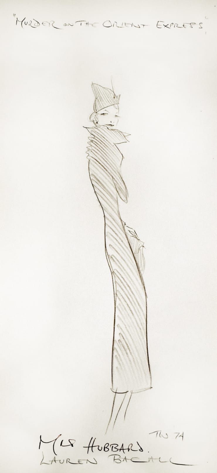 Tony Walton, Murder on the Orient Express: Mrs. Hubbard 2 (Lauren Bacall), 1974