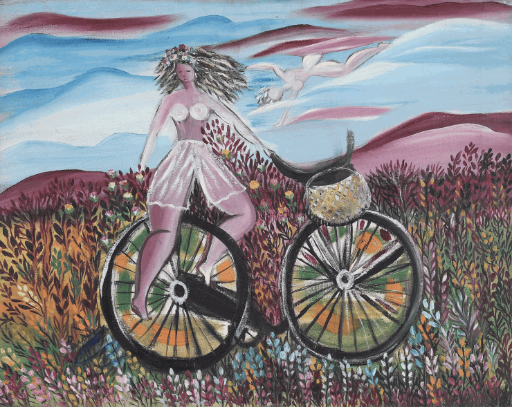 Lucia WIlcox, Girl on Bicycle , 1944