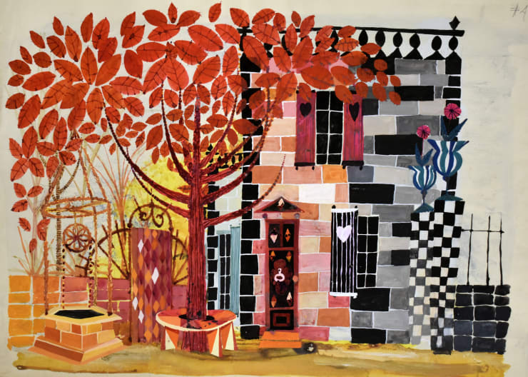 Tony Walton, Moliere's L'Amour Medecin, Set Design Fall, c. 1960