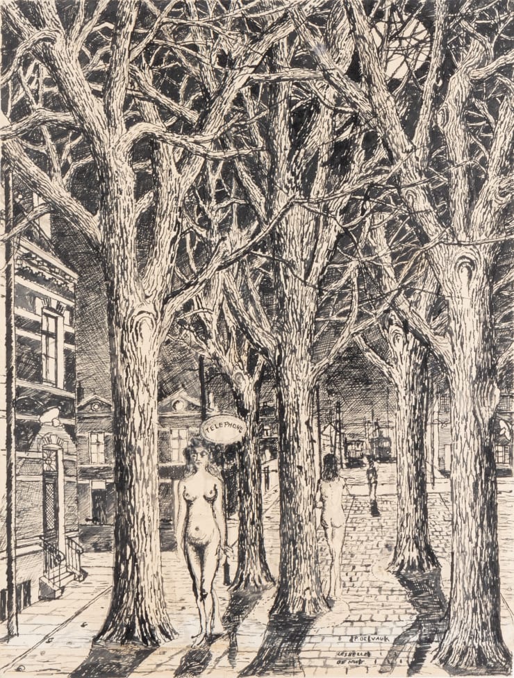 Paul Delvaux, Les belles de nuit, 1961