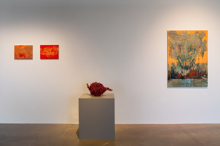 Installation view Pauline Fransson We feel in the forest how the ground carries 2024, Kalmar Konstmuseum Kalmar, Sweden