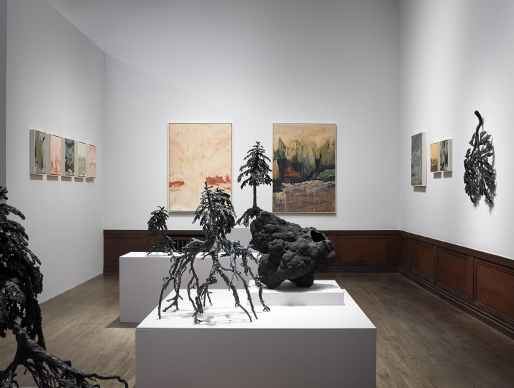 Installation view Pauline Fransson We feel in the forest how the ground carries 2024, Kalmar Konstmuseum Kalmar, Sweden