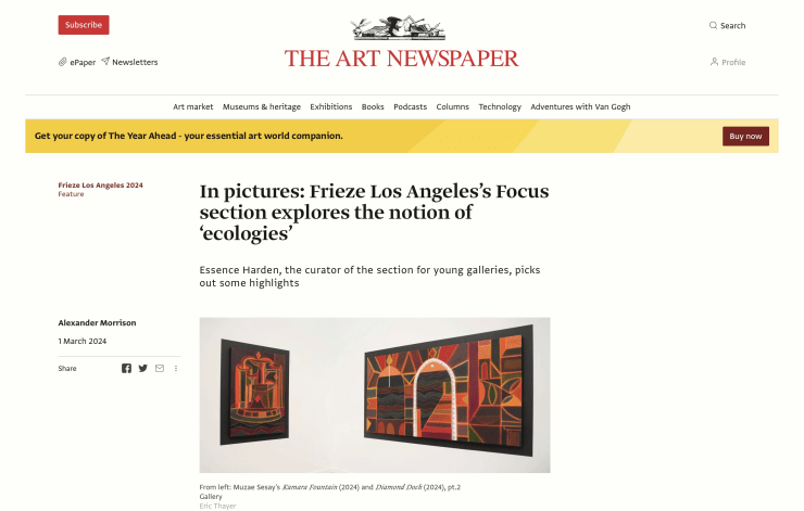 Yeni Mao in The Art Newspaper