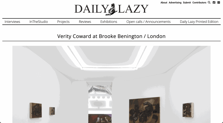 Verity Coward features in Daily Lazy
