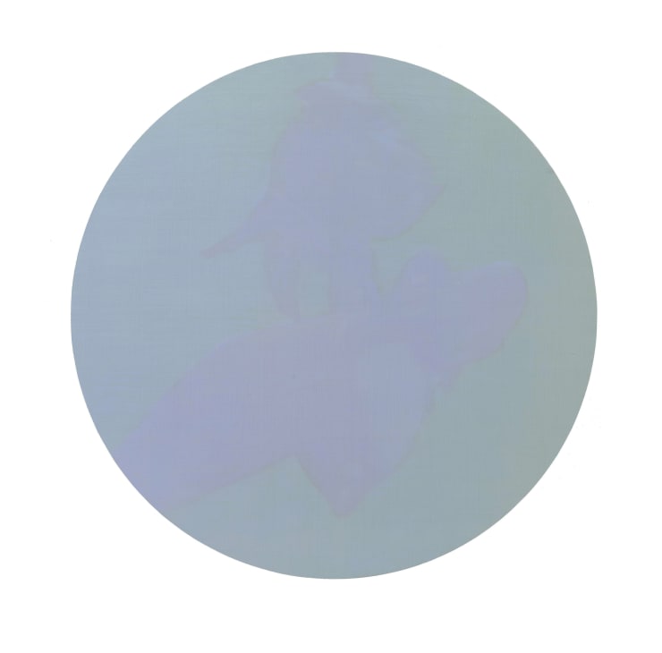 circular oil painting seed pod