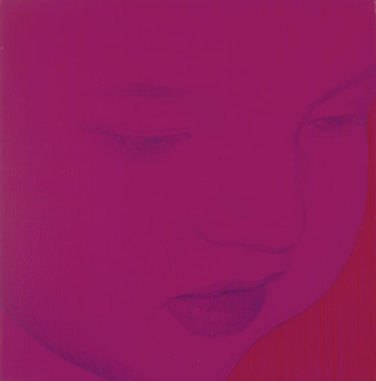 linear portrait red pink