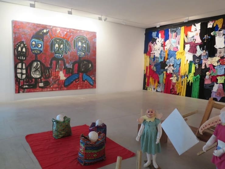 Exposition "Môgô Dynasty" à la Galerie Cécile Fakhoury à Abidjan 2016 © Aboudia