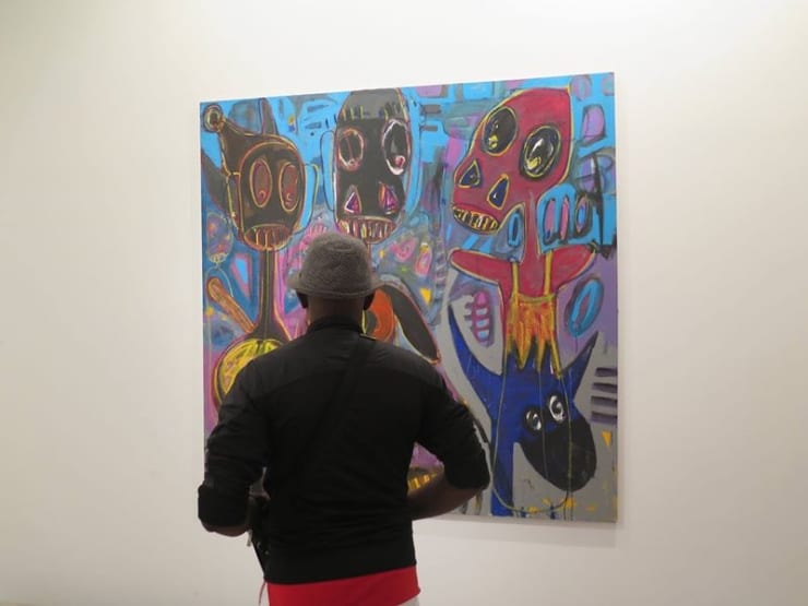 Exposition "Môgô Dynasty" à la Galerie Cécile Fakhoury à Abidjan 2016 © Aboudia