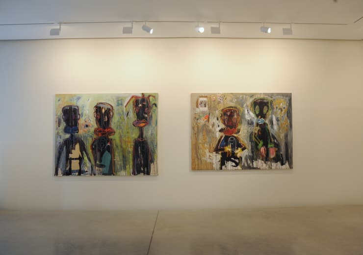 Aujourd’hui je travaille avec mon petit fils, Aboudia , Galerie Cécile Fakhoury - Abidjan 2012 © Aboudia © Frédéric Bruly Bouabré