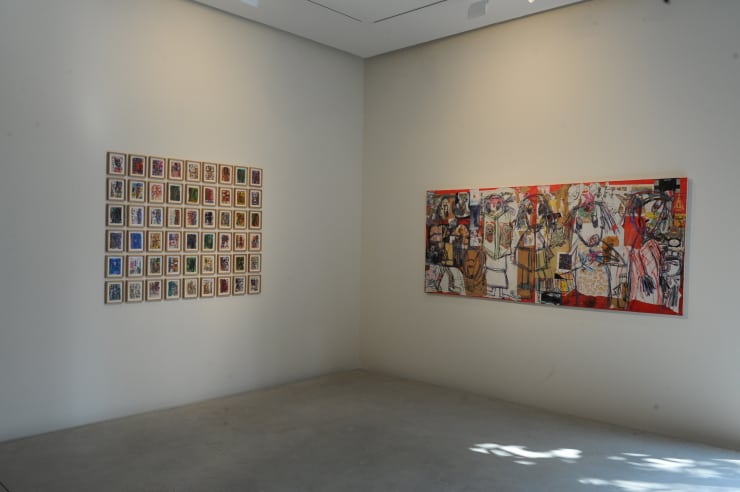 Aujourd’hui je travaille avec mon petit fils, Aboudia , Galerie Cécile Fakhoury - Abidjan 2012 © Aboudia © Frédéric Bruly Bouabré