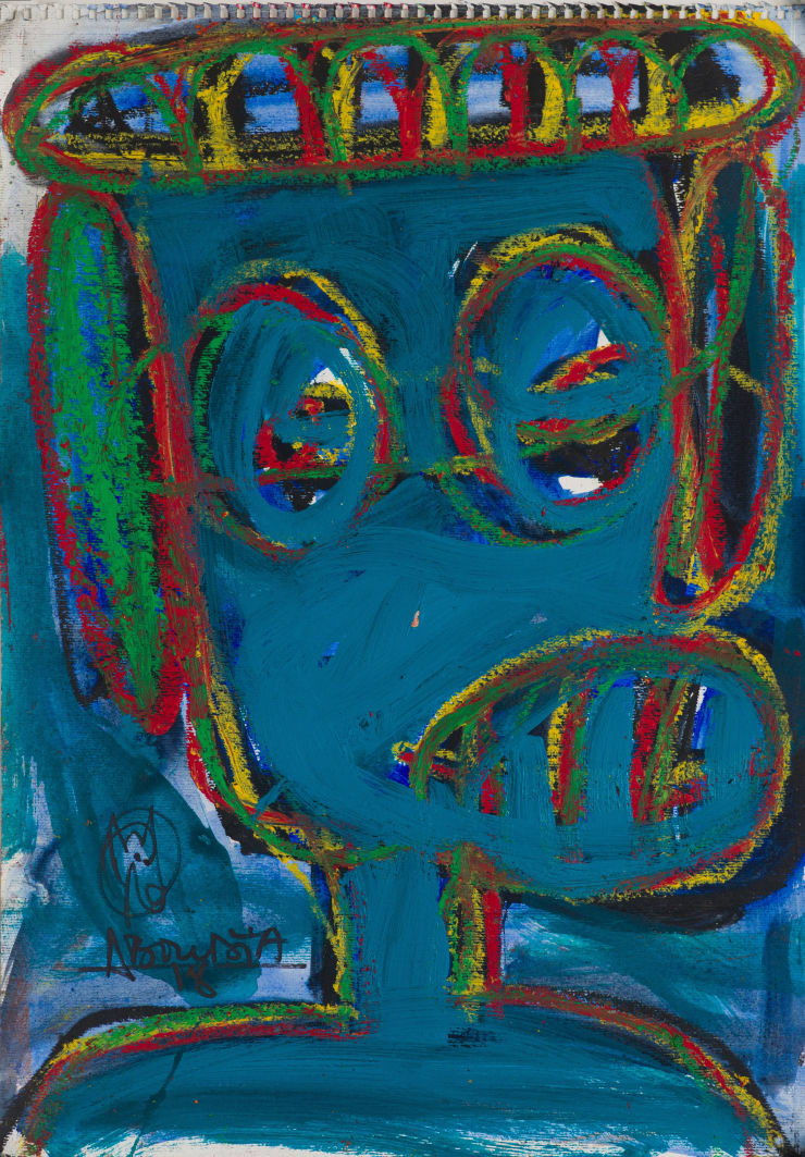 Aboudia, Môgô Abidjan #4, 2019