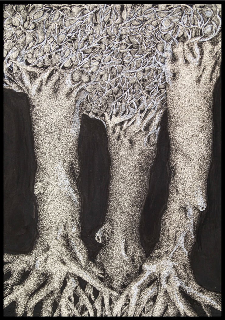 Jems Koko Bi, Untitled #1, 100 x 70 cm, 2019