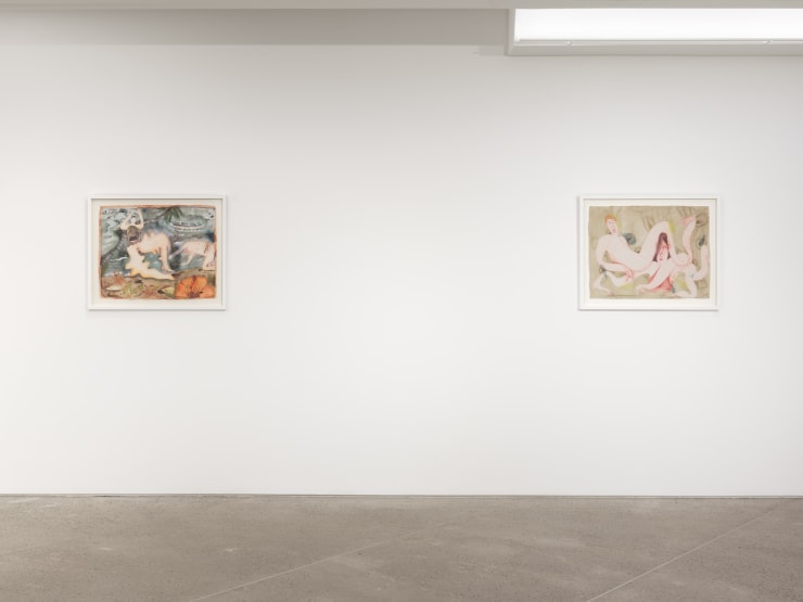 Vangelis Pliarides Travelling Watercolors 2007-2017, 2018 Installation view at Christine Park Gallery, New York Courtesy of the Artist and Christine Park Gallery © Vangelis Pliarides