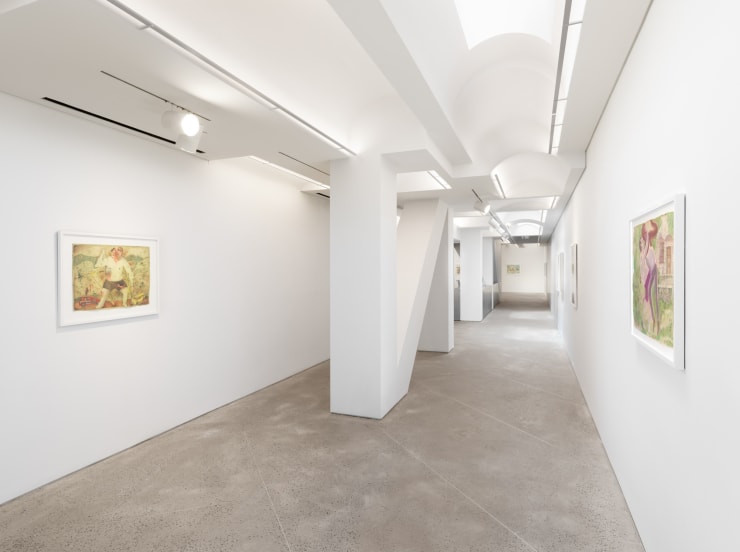 Vangelis Pliarides Travelling Watercolors 2007-2017, 2018 Installation view at Christine Park Gallery, New York Courtesy of the Artist and Christine Park Gallery © Vangelis Pliarides