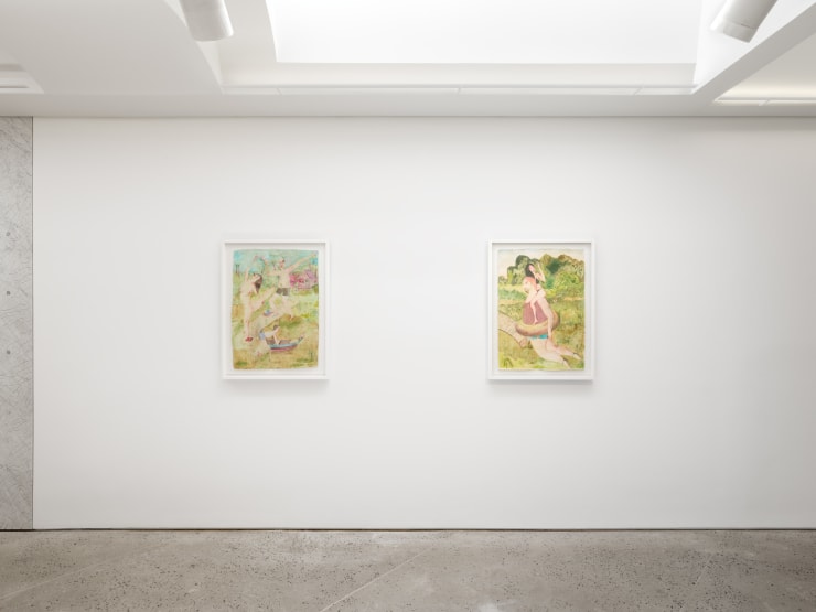Vangelis Pliarides Travelling Watercolors 2007-2017, 2018 Installation view at Christine Park Gallery, New York Courtesy of the Artist and Christine Park Gallery © Vangelis Pliarides