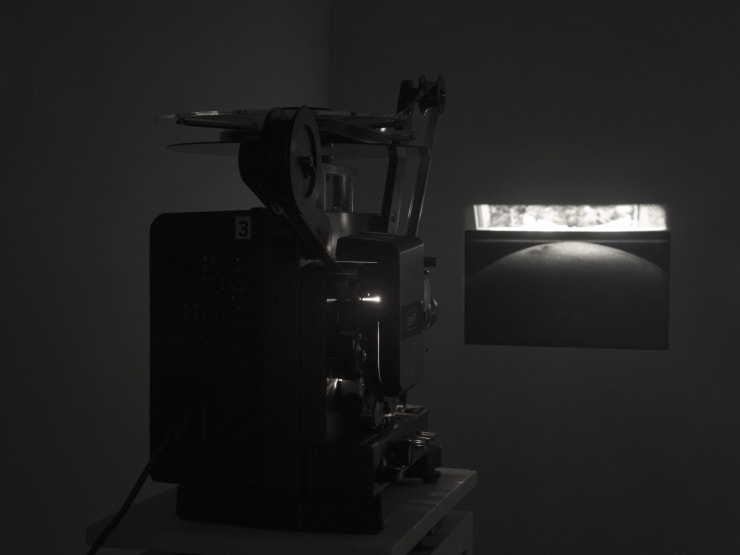 Guy Sherwin Breathing #2, 2016 (1978) Installation for 16mm projector, paint, 3 minute film loop (GSN007)