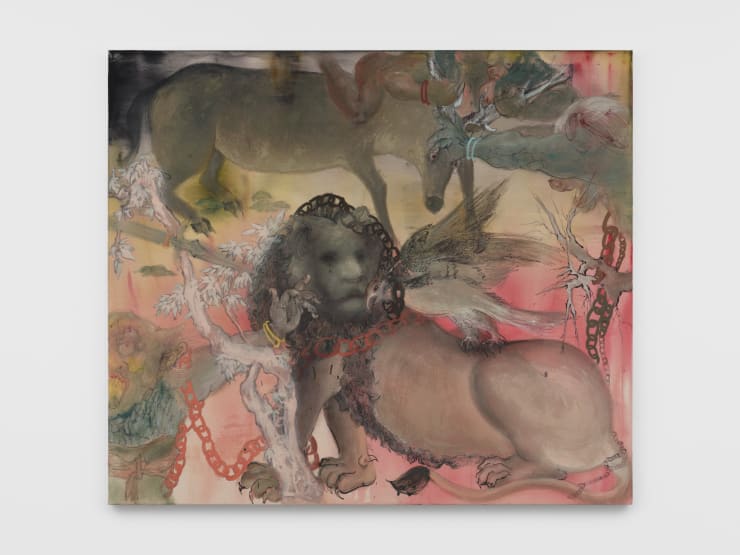 Yi Liu, Searching the Mountains, 2024, Oil and acrylic on canvas, 130 x 150 cm