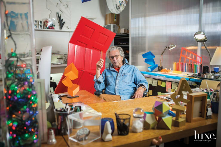 Barrios' studio shows off his angled creations. PHOTOS: SONYA REVELL