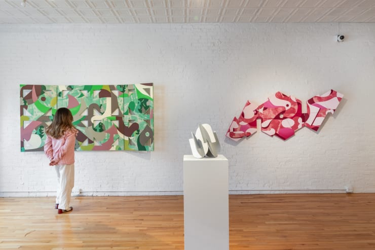 Installation View 3 Debbi Kenote And Mark Sengbusch Cross Cut Cristin Tierney 2024 Adam Reich Scale