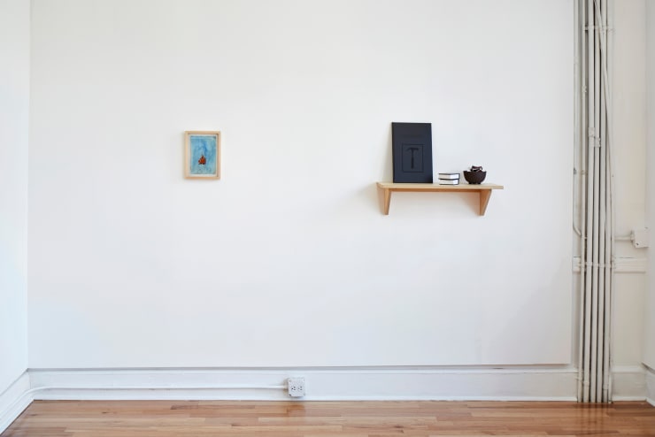 Installation View 5 Mk Guth Menu Blue Fire And Dinner For Getting Over It