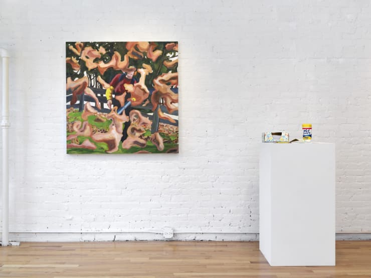 Installation view of Joan Linder and Maureen O'Leary: Slightly Surreal Suburbia (Cristin Tierney Gallery, New York, June 18 - August 6, 2021). Photograph by Elisabeth Bernstein.