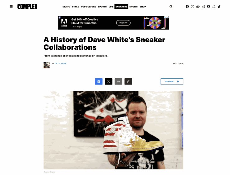 Complex, A History of Dave White Sneakers