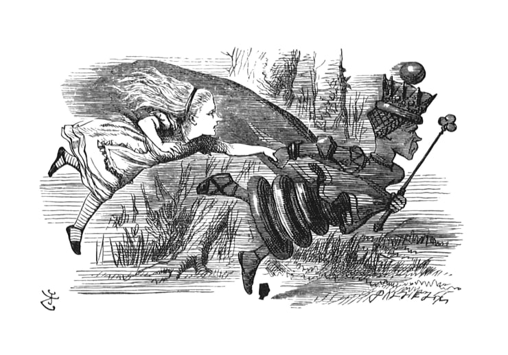 John Tenniel - ‘Oh! The Duchess, the Duchess! Oh! won’t she be savage if I’ve kept her waiting!’, 1988