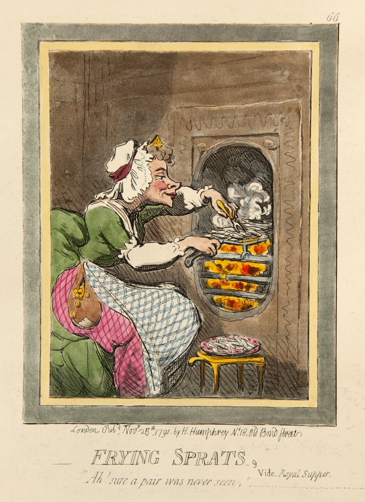 James Gillray Frying Sprats, 1791