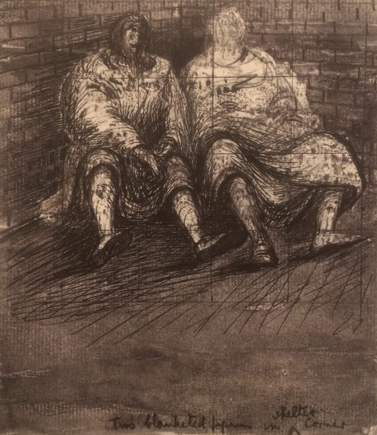 Henry Moore Untitled XXXIX (Shelter Sketchbook), 1967