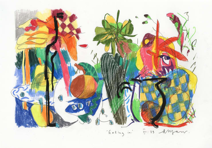 Andrew Marr Eating In III:23, 2023 Framed