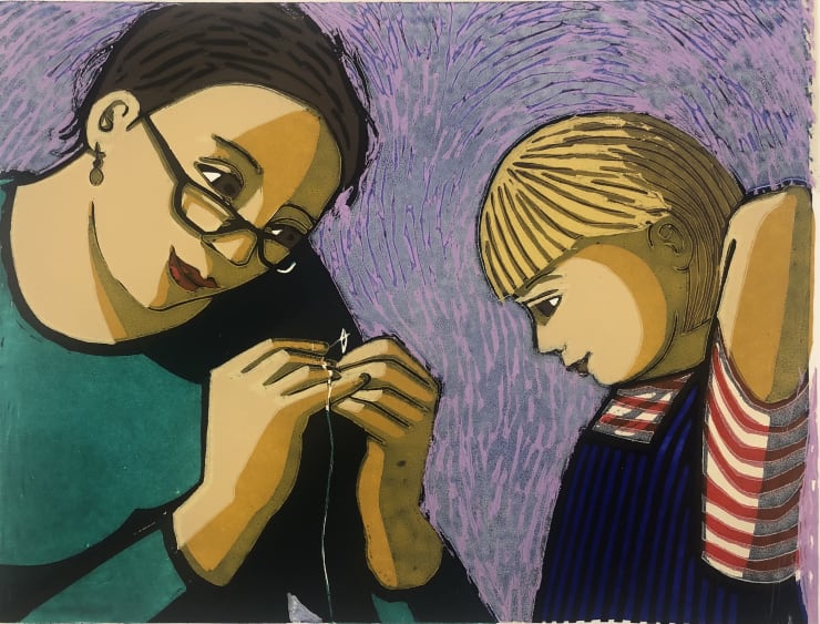 Anita Klein Open Studio, Teaching Betty to Sew (TP2) , 2021