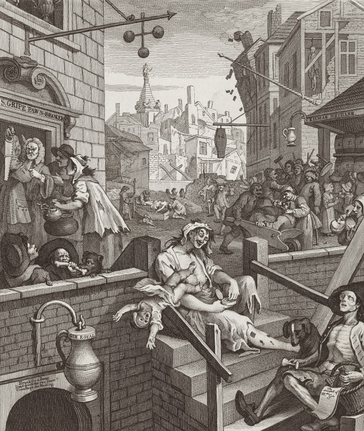 William Hogarth Gin Lane, 1751