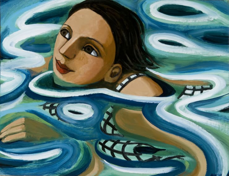 Anita Klein, Swimming in Lake Windermere, 2019