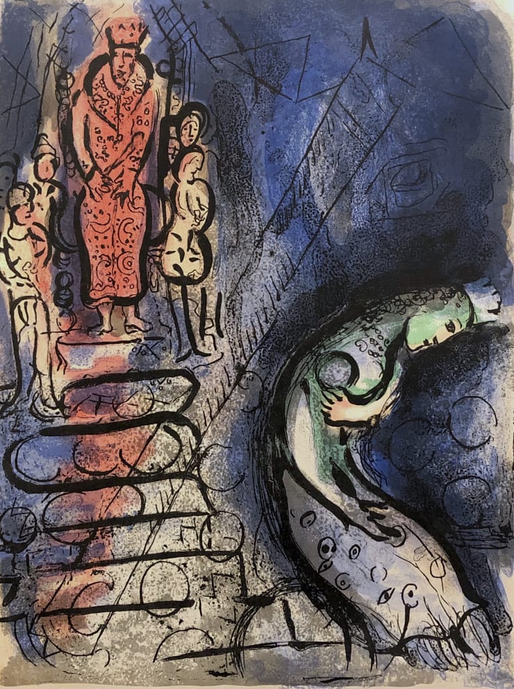 Marc Chagall Ahasuerus banishes Vashti, 1960